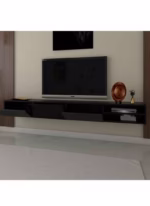 ⁦طاولة TV | خزانة تلفزيون MDF حديثة بسعة تخزين كبيرة مناسبة لأثاث غرفة المعيشة - أسود - 23x42x200 سم⁩ - الصورة ⁦3⁩