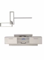 ⁦طاولة TV من صوفة ديباج | خزانة تلفزيون MDF حديثة بسعة تخزين كبيرة مناسبة لأثاث غرفة المعيشة - أبيض - 40x180x50 سم⁩ - الصورة ⁦3⁩