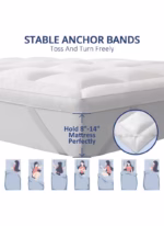 ⁦لباد مرتبة من المايكروفايبر 8 سم بحشوة مايكروفايبر وزاويا مطاط⁩ - الصورة ⁦3⁩